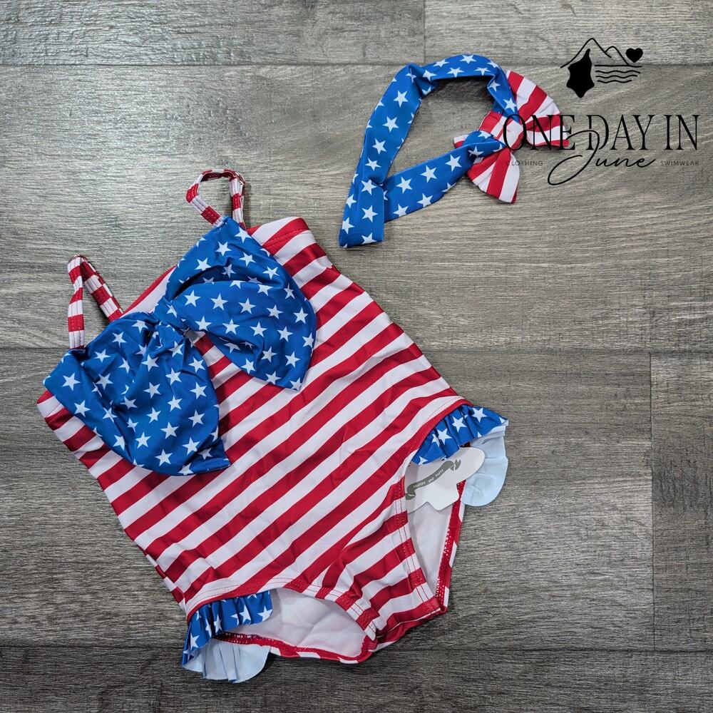 Mioglrie Little Girl's One Piece Swimsuit Size 12-18M
